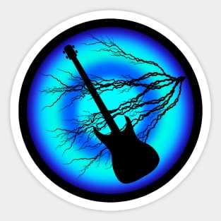 Electric Lightning Guitar Sticker